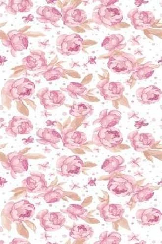 Papel de parede floral com botões de rosas