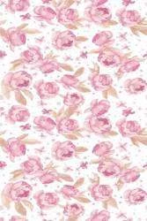 Papel de parede floral com botões de rosas