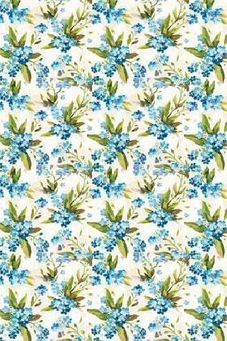 Papel de parede floral com pequenas flores azul
