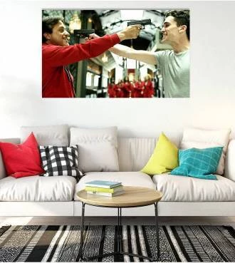 Painel Adesivo La Casa de Papel - Arturo e Denver