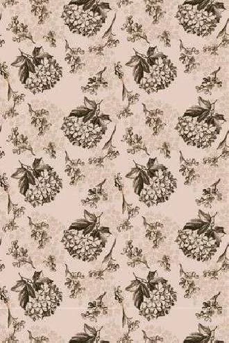 Papel de parede Floral em tons de marrom e rosa chá
