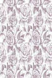 Papel de parede floral com rosas roxas