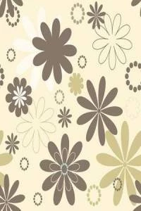 Papel de parede floral com flores marrom 380-429