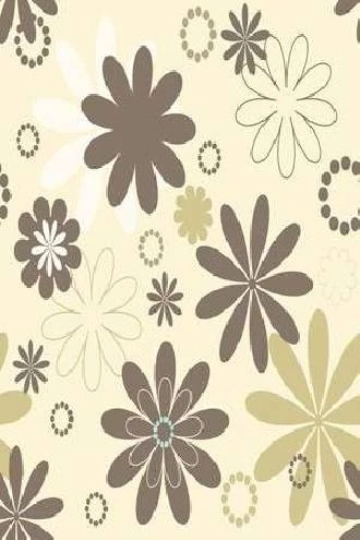 Papel de parede floral com flores marrom