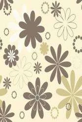 Papel de parede floral com flores marrom