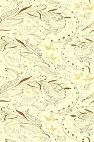 Papel de parede floral com fundo amarelo