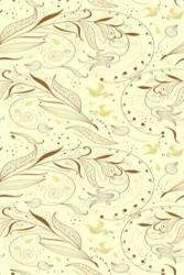 Papel de parede floral com fundo amarelo