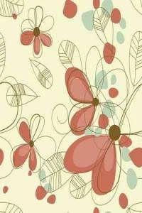 Papel de parede Floral com flores vermelhas e fundo amarelo 382-431