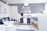Papel de parede listrado azul marinho e branco 208-445
