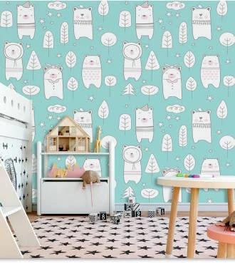 Papel de parede ursinhos kawaii