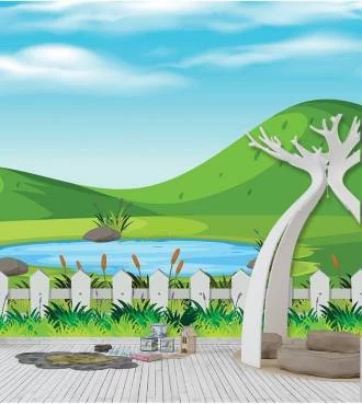 Papel de parede Paisagem lagoa
