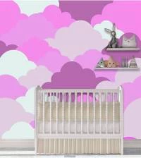Papel de parede com nuvens rosa 1826-4478