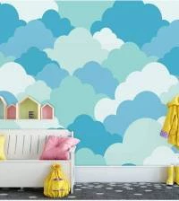 Papel de parede Nuvem Cute Azul 1830-4490