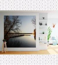Papel de parede paisagem de pier no lago 1875-4649
