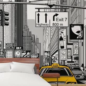 Papel de Parede New York Taxi