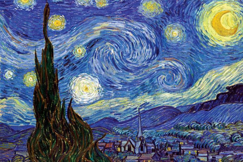 Papel de Parede A Noite Estrelada por Vincent Van Gogh