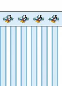 Papel meia parede listrado com mickey