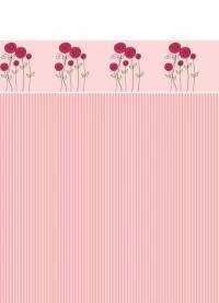Papel meia parede flores rosa