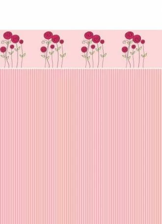 Papel meia parede flores rosa