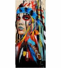 Kit de Quadro Indigena Abstrata 1946-4841