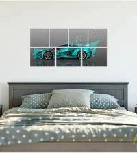 Kit de Quadro Automotivo Abstrato 1958-4864