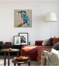 Kit de Quadro Passarinho Azul 1966-4880