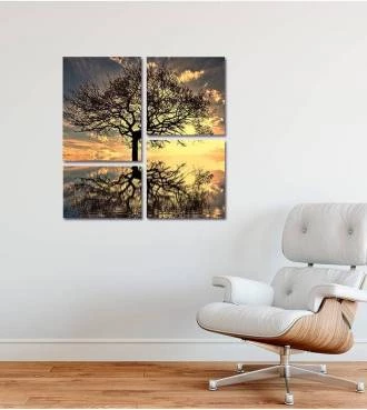 Kit de Quadro Árvore Espelhada