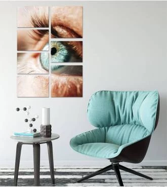 Kit de Quadro Olho Azul