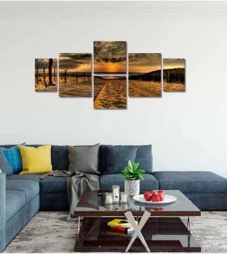 Kit de Quadro Paisagem Praia