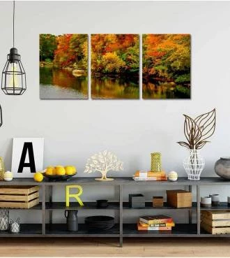 Kit de Quadro Paisagem Rio