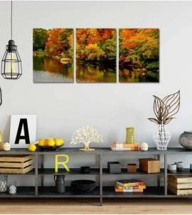 Kit de Quadro Paisagem Rio