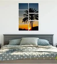 Kit de Quadro Palmeira ao Pôr do Sol 1973-4949