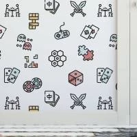 Papel de parede sala de jogos clássicos 1999-4952