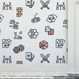 Papel de parede sala de jogos clássicos