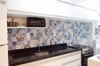 Azulejo Adesivo Azul e Branco Hidráulico 527-4960