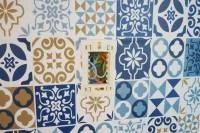 Azulejo Adesivo Azul e Branco Hidráulico 527-4961