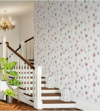 Papel de parede floral suave