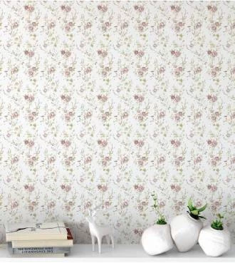 Papel de paredelicado com rosas florais