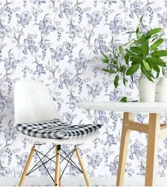 Papel de parede flores lilás
