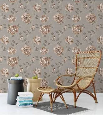 Papel de parede rosas pequenas