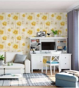 Papel de parede Flores Amarelas