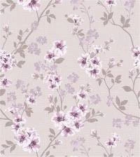 Papel de parede delicado lilás 2017-5006