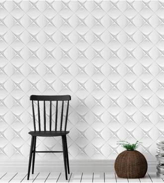 Papel de parede Gesso 3D Branco