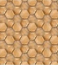 Papel de parede Madeira Hexágono 2029-5030