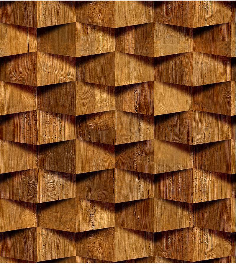 Papel de parede madeira 3D