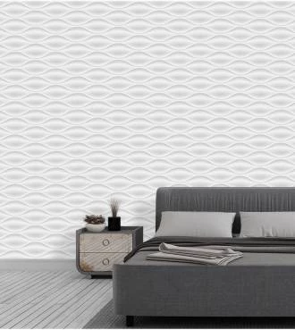 Papel de parede estilo gesso ondas