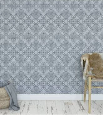 Papel de parede Contemporâneo com fundo azul