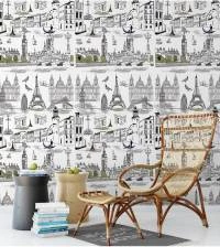 Papel de parede contemporâneo Londres 2050-5084