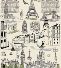 Papel de Parede Antiga Paris 2058-5106