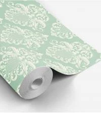 Papel de parede arabesco fundo verde 2060-5114